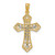 14k Two-tone Polished and Textured Filigree Passion Crucifix Pendant - K1-0AFAE6A1-1934