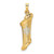 14k Two-tone Polished and Textured Hollow Mezuzah Pendant