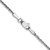 14K  White Gold 16 inch 1.7mm Ropa with Lobster Clasp Chain