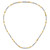 14K Two-tone Polished Beads and Oval Bars 18 inch Necklace