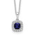 10k White Gold 1/4 carat Lab Grown Diamond VS/SI+ G+ and Created Sapphire Complete 18 inch Pendant Necklace