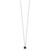 10k White Gold 1/4 carat Lab Grown Diamond VS/SI+ G+ and Created Sapphire Complete 18 inch Pendant Necklace