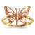 14k Two-tone Polished Butterfly Ring - R6-F97C1CC4-6352