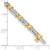 14k Two-tone Polished Complete 1 carat Diamond X-design 6.5in Bracelet