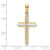 14K Two-tone Polished Cross Charm - K9-5DA4536F-1338
