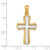 14K Two-tone Polished Cross Charm - K9-CB3AE969-3685