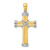 14K Two-tone Polished Cross Charm - K9-E2BC7D33-6188