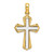 14K Two-tone Polished Cross Charm - K9-FAFE0AB5-5639