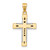 14K Two-tone Polished Cross Pendant - C4-7146E1BE-4350