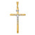 14k Two-Tone Polished Crucifix Pendant - K6-70204144-5850