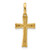 14K Two-tone Polished CZ Crucifix with Heart Ends Pendant