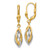 14K Two-Tone Polished Dangle Leverback Earrings