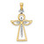 14k Two-tone Polished Diamond Cross
