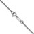 14K  White Gold 22 inch 1.1mm Ropa with Spring Ring Clasp Chain