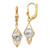 14K Two-tone Polished Diamond-cut Dangle Leverback Earrings - TH-932015D5-6043