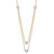 14K Two-tone Polished Diamond-cut Discs Double Layer 17 inch Necklace