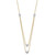 14K Two-tone Polished Diamond-cut Discs Double Layer 17 inch Necklace