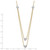 14K Two-tone Polished Diamond-cut Discs Double Layer 17 inch Necklace