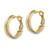 14K Two-tone Polished Diamond-Cut Hoop Earrings