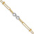 14K Two-tone Polished Diamond-cut Infinity Symbol 2-Strand 7.5 inch Bracelet