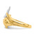 14k Two-tone Polished Dolphin Ring