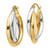 14k Two-tone Polished Double Oval Hoop Earrings - TM-A0F1B7D7-5222