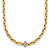 14k Two-tone Polished Fancy Link with CZ Bead 17 inch Necklace