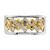 14k Two-tone Polished Fancy Squares Diamond Ring