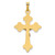 14k Two-tone Polished Fleur de Lis INRI Crucifix Pendant - XR-31F84579-6718