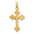 14k Two-tone Polished Fleur de Lis INRI Crucifix Pendant - XR-C2120D6C-9118