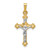 14k Two-tone Polished INRI Crucifix Pendant - XR-146CB20D-9216