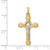 14k Two-tone Polished INRI Crucifix Pendant - XR-62AAAEB6-4258