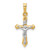 14k Two-tone Polished INRI Crucifix Pendant - XR-706EAA1A-6181