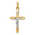 14k Two-tone Polished INRI Crucifix Pendant - XR-711A6929-1418