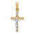 14k Two-tone Polished INRI Crucifix Pendant - XR-CAACB06C-9091