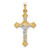 14k Two-tone Polished INRI Crucifix Pendant - XR-FD6B52C7-5392