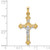 14k Two-tone Polished INRI Crucifix Pendant - XR-FD6B52C7-5392