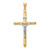 14k Two-Tone Polished Jesus Crucifix Pendant - K6-7B1D49FF-5305