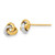 14k Two-Tone Polished Love Knot Post Earrings - TL-BFC5DA94-7314
