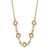 14K Two-tone Polished Love Knots with Mirror Beads 18 inch Necklace Plus 2 inch Extender