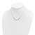 14K Two-tone Polished Love Knots with Mirror Beads 18 inch Necklace Plus 2 inch Extender