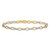 14k Two-tone Polished Oval Cable Link 7.25 inch Bracelet