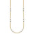 14k Two-tone Polished Oval Links and Faceted Beads 18 inch Necklace