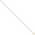14k Two-Tone Polished Oval Twist Link 9 inch Anklet Plus 1 inch Extender