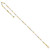 14k Two-Tone Polished Oval Twist Link 9 inch Anklet Plus 1 inch Extender