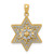14K Two-Tone Polished Reversible Filigree Star Of David Pendant