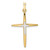 14k Two-tone Polished Solid Double Cross Pendant - XR-8D16BAE0-2535