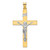 14k Two-tone Polished Solid INRI Crucifix Pendant - XR-1EB24627-9936