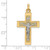 14k Two-tone Polished Solid INRI Crucifix Pendant - XR-595D468A-4495