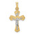 14k Two-tone Polished Solid INRI Crucifix Pendant - XR-FFEEE0BB-9878